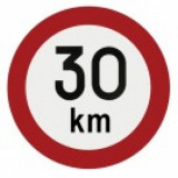 Indicator limita de viteza 30 km , Autocolant Reflectorizant 30km/h 15cm AutoDrive ProParts