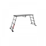 Scara telescopica cu platforma, Telesteps, 3 trepte 65mm, inaltime max. platforma 0.88m, inaltime max. de lucru 2.88m, tip Solid Line
