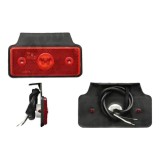 Lampa gabarit auto BestAutoVest 12/24V dreptunghiulara Rosie cu leduri, 117x47x9mm, cu suport fixare1 buc.