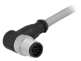 Conector M12 HARTING mufă tată 12 pini cablu 1,5m unghi 90&deg; PVC