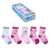 Set 5 perechi sosete Peppa Pig, marimea 19 20, Cerda