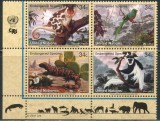 ONU New York 2001 - Fauna protejata, animale, serie neuzata