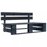 Cumpara ieftin Bancă din paleți de grădină, negru, lemn