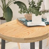 VidaXL Blat de masă 100x50x4 cm lemn masiv de stejar oval