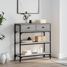 vidaXL Măsuță consolă, gri sonoma, 72,5x25x75 cm, lemn prelucrat 834188