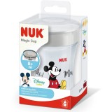 Cana Magic Disney Mickey Mouse NUK, 230 ml, un nou tip de margine de băut, disc din silicon pentru protecție, de la 8 luni, 1 bucată