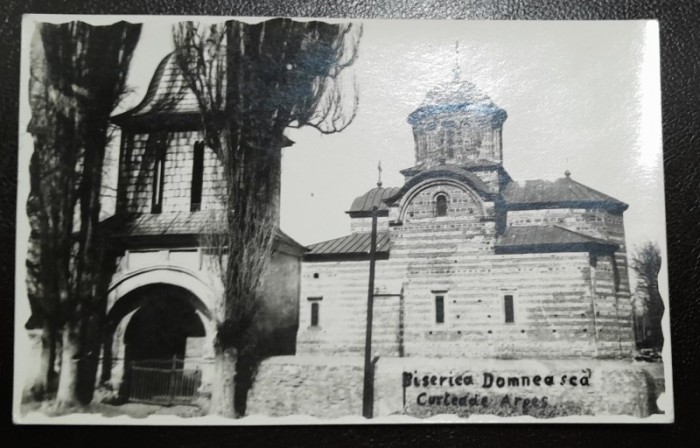 Carte postala, Biserica Domneasca Curtea de Arges,, perioada interbelica