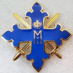 Insigna cu ac, Ordinul lui Mihai Viteazul - 5.5 x 5.5 cm, metal emailat