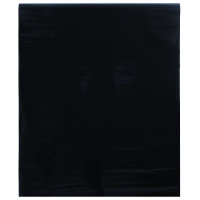 Folie pentru fereastră statică, negru mat, 60x2000 cm, PVC foto
