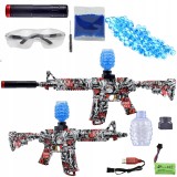 Pușcă automată pe bile gel 75 cm, acumulator Li-ion 500mAh 7,4V, ABS, set complet (&asymp;3000 bile)