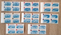 TIMBRE ROMANIA LP538a/1962 SPORTURI NAUTICE nedantelate -bloc de 4 - MNH
