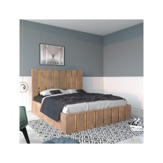 Pat Tapitat Mexic Crem + Saltea 20cm Grosime 180x200cm