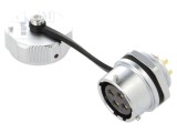 Soclu WY20 mamă 4 pini IP67 25A 500V aurit
