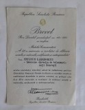 Brevet original, emis in 1984 &ndash; aniversare revolutie antifascista