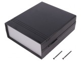 Carcasă ABS neagră cu panou 154x173x61mm