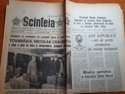 scanteia 18 decembrie 1986-art. tara oasului,ceausescu la intrep. autobuzul foto