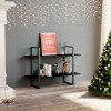 VidaXL Bibliotecă cu 2 rafturi, negru, 100x30x70 cm, PAL 806468