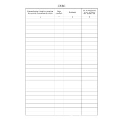 Registru intrare iesire, format A4, vertical, cartonat