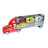Set camion + 6 masini de metal