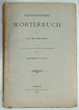 RUMANISCH - DEUTSCHES WORTERBUCH von Dr. H. TIKTIN , FASCICOLE 9 si 10 , 1906, TEXT IN ROMANA SI GERMANA