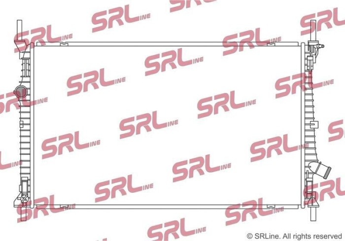 Radiator Ford Transit/Tourneo Custom, Transit/Tourneo, motor: 2.0 Ecoblue, 2.0 Tdci/Ecoblue, 768x458x26, SRLine, Aluminiu/ Plastic brazat, 1935473;