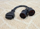 Cablu adaptor camioane utilaje J1708 7 pini J1939 9 pini - 16pin OBD2 Cummins