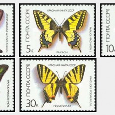 URSS 1987 - Fluturi, fauna, serie neuzata