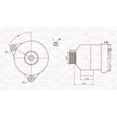 Alternator Chrysler Crossfire Roadster, Crossfire; Mercedes Clasa C, Clasa C Coupe, Clasa C T-Model, CLK, CLK Cabriolet, CLK Convertible, Clasa E, Cl foto