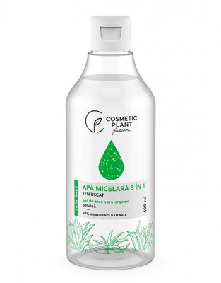 Apa Micelara 3 in 1 cu Gel de Aloe Vera Organic si Betaina Face Care 400 mililitri Cosmetic Plant foto