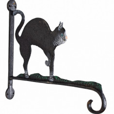 Decoratiune din fier forjat pentru perete cu o pisica FID048