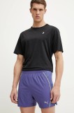 Puma pantaloni scurți de alergare Velocity culoarea violet, 526610