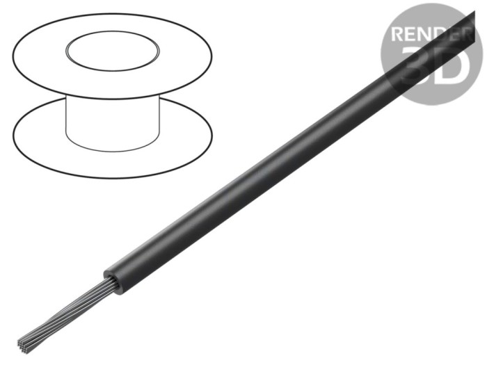 Cablu HookUp Wire 18AWG PVC negru