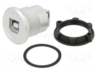 Adaptor USB 2.0 ONPOW USB A soclu la USB B soclu pentru montaj pe panou M22 foto