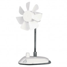 USB DESK FAN ARCTIC Breeze White alimentare USB control turatie gat flexibil &amp;amp;quot;ABACO-BRZWH01-BL&amp;amp;quot; foto