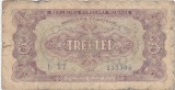 ROMANIA RPR 3 LEI 1952 uzata