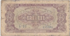 ROMANIA RPR 3 LEI 1952 uzata