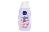 Gel de dus si sampon Nivea Kids, 2in1, pentru corp, fata si par, cu aroma magica de fructe de padure, 500 ml