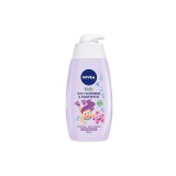 Gel de dus si sampon Nivea Kids, 2in1, pentru corp, fata si par, cu aroma magica de fructe de padure, 500 ml