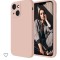 Husa silicon protectie camera cu microfibra in interior Iphone 13 Roz