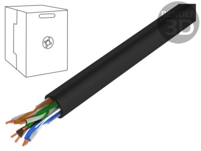 Cablu Ethernet 5e U/UTP 4x2x24AWG DIGITUS pentru utilizare industrială foto