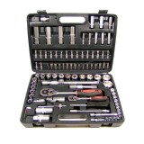 Trusa Chei Tubulare 108 Piese, Crom Vanadiu, 1/2 inch si 1/4 inch, Cu Clichet, Biti, Adaptoare si Accesorii