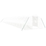 Cumpara ieftin Sera cu cadru din otel, alb, 60 m&sup2;, 20x3x2 m