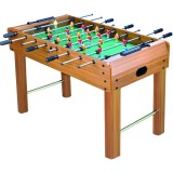 Masa de fotbal cu teren si 21 jucatori flippy, 8 manere, cu tablou pentru scor, din metal, lemn si abs, 120 x 61.5 x 81 cm, cu picioare, pentru copii/