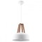 Lampă suspendată CASCO alb/lemn natural, Sollux Lighting