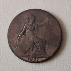 UK / Marea Britanie - 1/2 Penny (1897) Queen Victoria - monedă s172