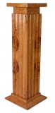 Piedestal Art Deco Lemn Masiv Furniruit 109cm, Suport Statueta/Vaza, Mobilier Antichitate