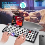 Tastatură fără fir cu Bluetooth, Aspect compact ultra silențios, suport