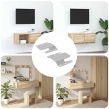 vidaXL Culoar de montare la nivel 2 pcs Argintiu 75 x 66 x 1,4 mm Oțel 864837