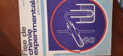 Fise de chimie experimentala pentru licee Vasile Cristea 1976 foto