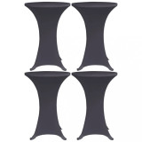 Husă de masă elastică, 4 buc., antracit, 70 cm, vidaXL